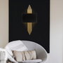 Opviq Lámpara de pared moderna Negro y Oro